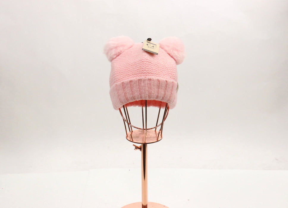 C.C Kids Double Pom Pom Beanie #KID27 (PC)