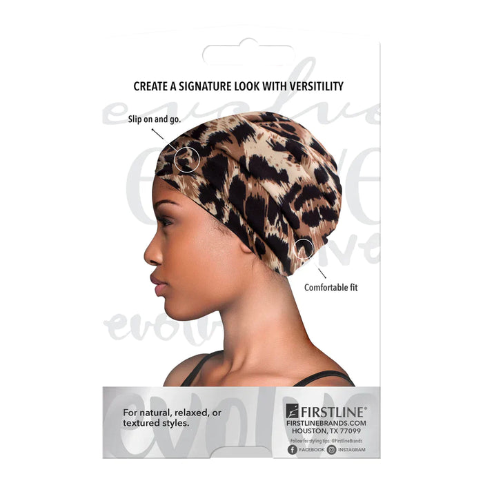 Evolve Silky Turban Animal Print #6021